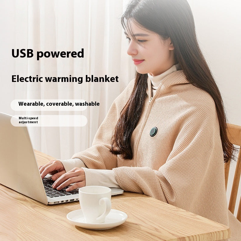 USB Heated Shawl for Winter – Neck & Shoulder Pain Relief