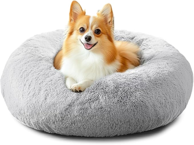 Anti-Slip Fluffy Plush Cat Bed