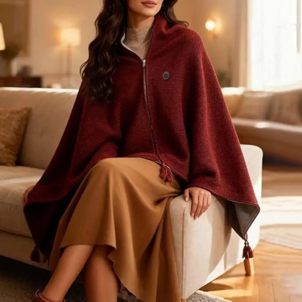 USB Heated Shawl for Winter – Neck & Shoulder Pain Relief